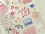 Dewdrop Clear Sheet of Stickers / Pink