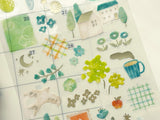 Dewdrop Clear Sheet of Stickers / Green