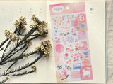 Dewdrop Clear Sheet of Stickers / Pink