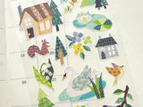 "Quilt Atelier" Sheet of Stickers / A house near the lake