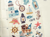 "Quilt Atelier" Sheet of Stickers / A town with a harbor