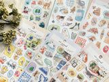 "with animals" Sheet of Stickers / Deers