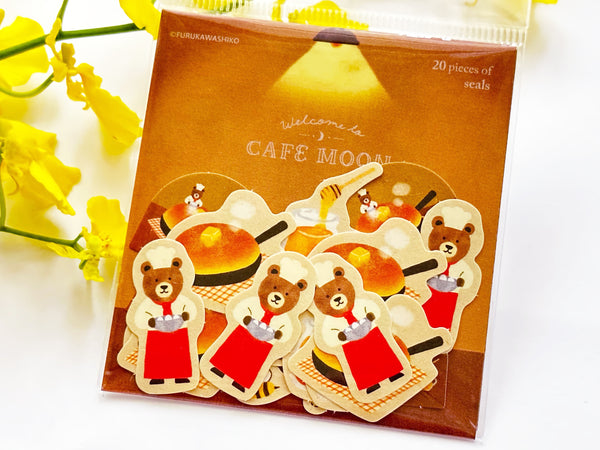Furukawa Mino Paper Stickers - Moon Cafe / Pancake