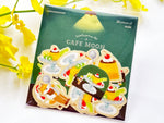 Furukawa Mino Paper Stickers - Moon Cafe / Pudding a la Mode