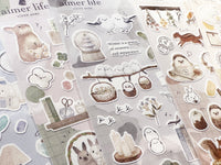 Q-Lia "aimer life" Sheet of Stickers - Long-tailed Tit