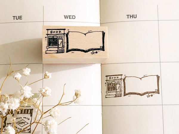 Nonnlala Original Rubber Stamp - Book Store