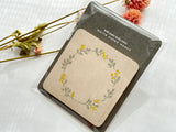 Die-Cut Botanical Kraft Paper Sticky Notes - Mimosa