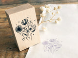 Nonnlala Original Botanical Rubber Stamp - Hana Hana Hana (Flower, flower flower)