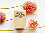 Japanese Botanical Wooden Rubber Stamp - Lace Flower