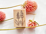 Japanese Botanical Wooden Rubber Stamp - Muscari