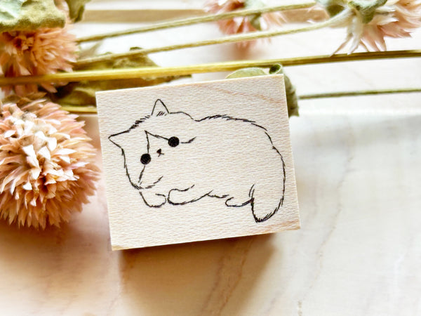 Kubominoki Original Rubber Stamp - Cat