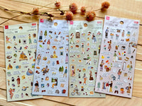 "Temps Fevori" Sheet of Stickers / 04 At Home