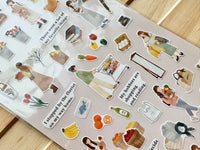 "Temps Fevori" Sheet of Stickers / 01 Shopping