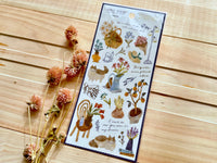 "Snug" Sheet of Stickers / Flower