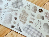 "Carreaux" Sheet of Stickers / Gray