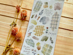 "Carreaux" Sheet of Stickers / Green