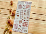 "Carreaux" Sheet of Stickers / Pink
