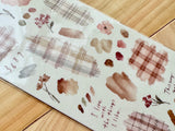 "Carreaux" Sheet of Stickers / Pink