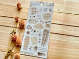 "Carreaux" Sheet of Stickers / Beige