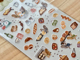 "Little Kitchen" Sheet of Stickers / Bakery