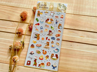 "Little Kitchen" Sheet of Stickers / Cake Shop