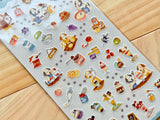 "Little Kitchen" Sheet of Stickers / Parfait Shop