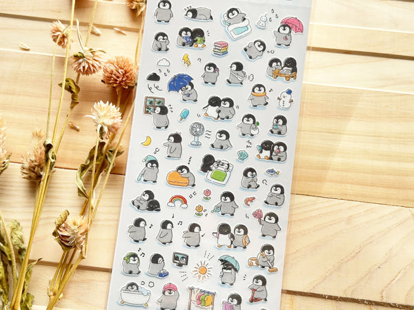 Sheet of Stickers / Happy Penguin