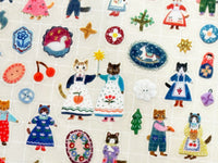 Fukawa Aiko Sheet of Stickers / Cats and Buttons