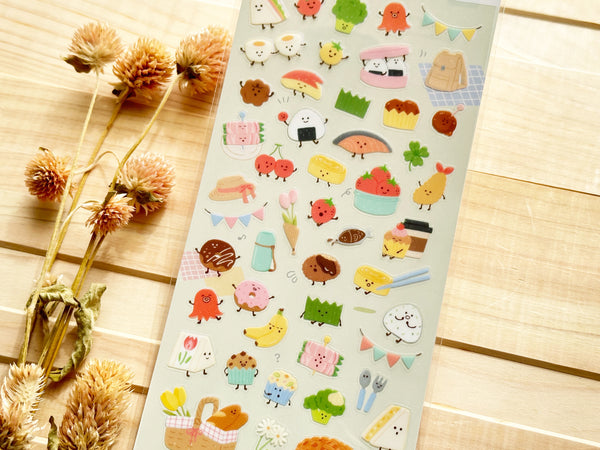 Sheet of Stickers /  Happy Food