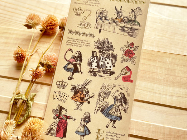 Sheet of Stickers /  Alice in Wonderland