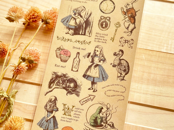 Sheet of Stickers /  Alice in Wonderland