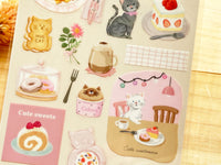 Sheet of Stickers /  Teatime with Cats