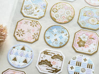 Traditional Japanese Style Sheet of Sticker - Peach Flower