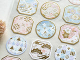 Traditional Japanese Style Sheet of Sticker - Peach Flower