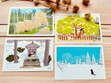 Tabineko Postcard - Winter