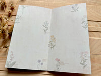 Handmade Slim Notebook / Wild Flowers