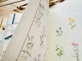 Handmade Slim Notebook / Wild Flowers