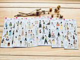 Pastel Color Girls Sheet of Stickers