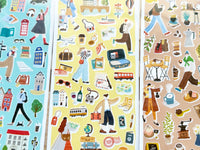 "Doing" Sheet of Stickers / Cafe