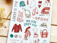"Play-Ink" Sheet of Stickers / Dresser
