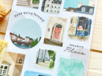 "La Vista" Sheet of Stickers / City