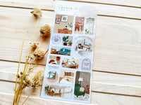"La Vista" Sheet of Stickers / Room
