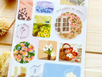 "La Vista" Sheet of Stickers / Flower