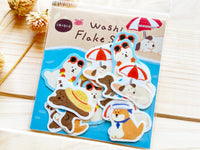 Furukawa Mino Paper Flake Stickers - Puppy Summer