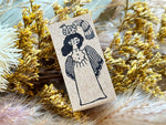 Kinotorico Original Wooden Rubber Stamp / Angel Girl