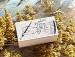 Kinotorico Original Wooden Rubber Stamp / ecrire