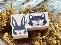 Kinotorico Original Wooden Rubber Stamp / Rabbit Mask