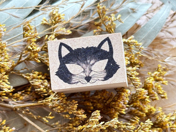 Kinotorico Original Wooden Rubber Stamp / Fox Mask