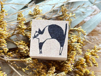 Kinotorico Original Wooden Rubber Stamp / Chat Tacheté