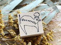 Kinotorico Original Wooden Rubber Stamp / Bonappetit
